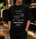 تیشرت LV نخی LOVE مشکی