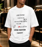 تیشرت LV نخی LOVE سفید