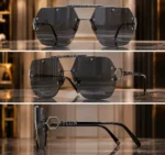 عینک آفتابی مردانه PHILIPP PLEIN اورجینال فریم less سیلور
