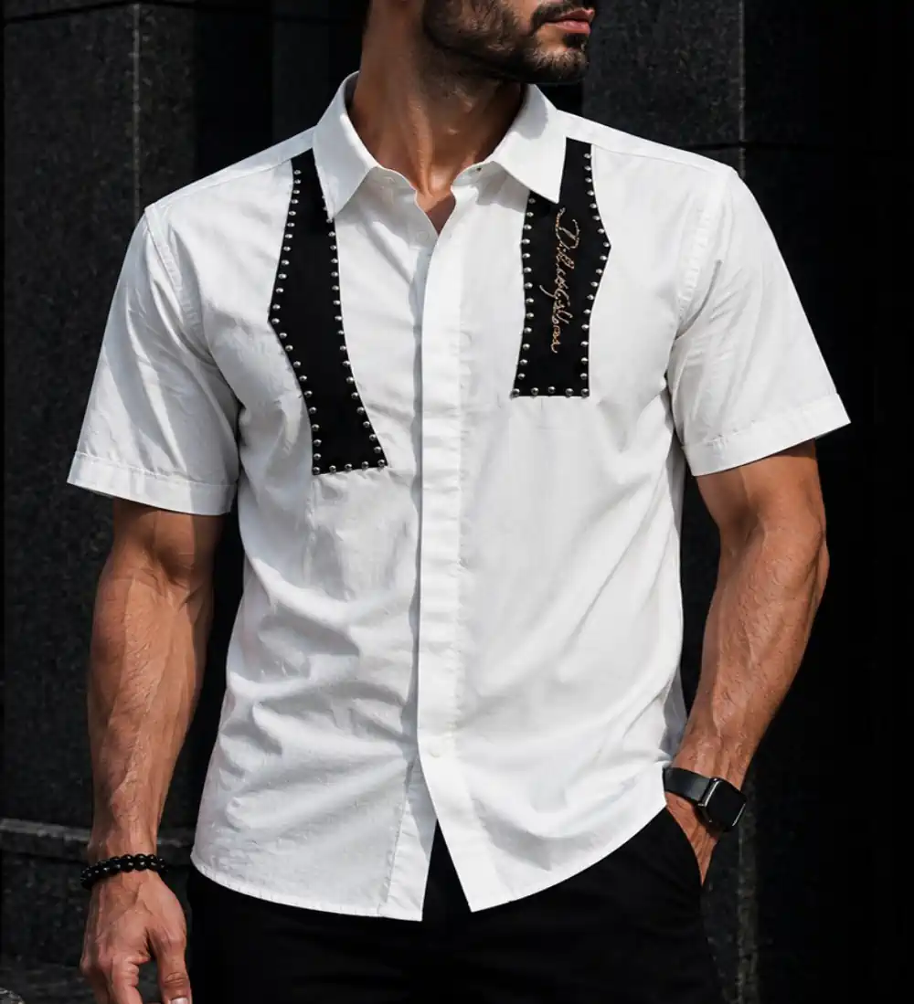 aasaa پیراهن آستین کوتاه d&g تیکه دوزی مخمل - تصویر 1