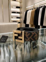 کمربند چرم مصنوعی مردانه فندی FENDI