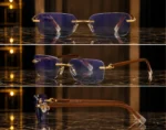 عینک مردانه Cartier دسته چوبی